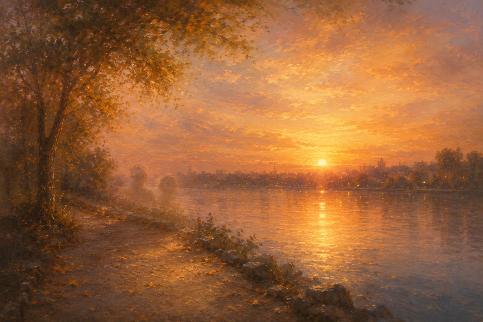 Reflective ending scene for after finishing quiet Curio Triptych