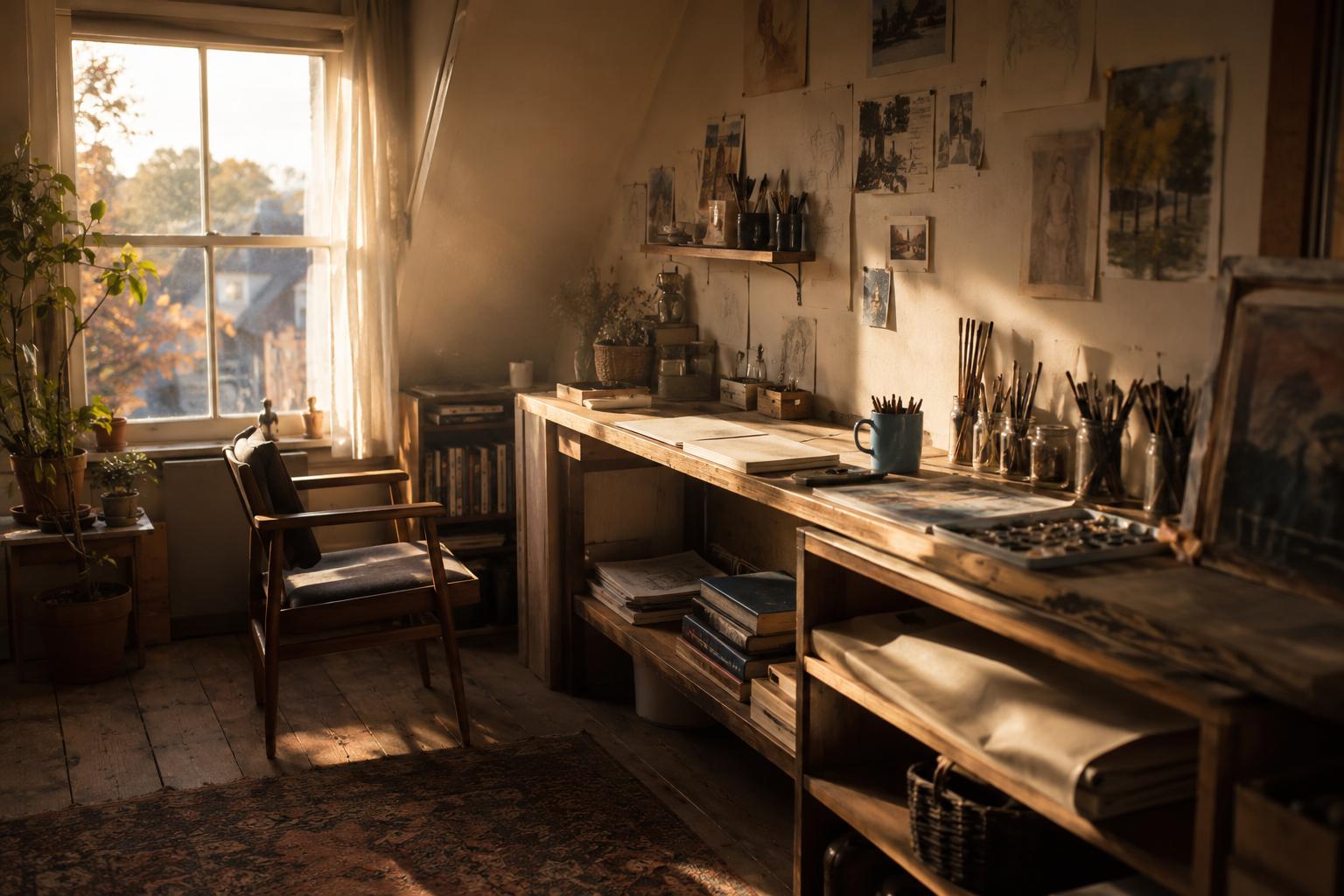 Reflective ending scene for objects arrangement off Curio Triptych
