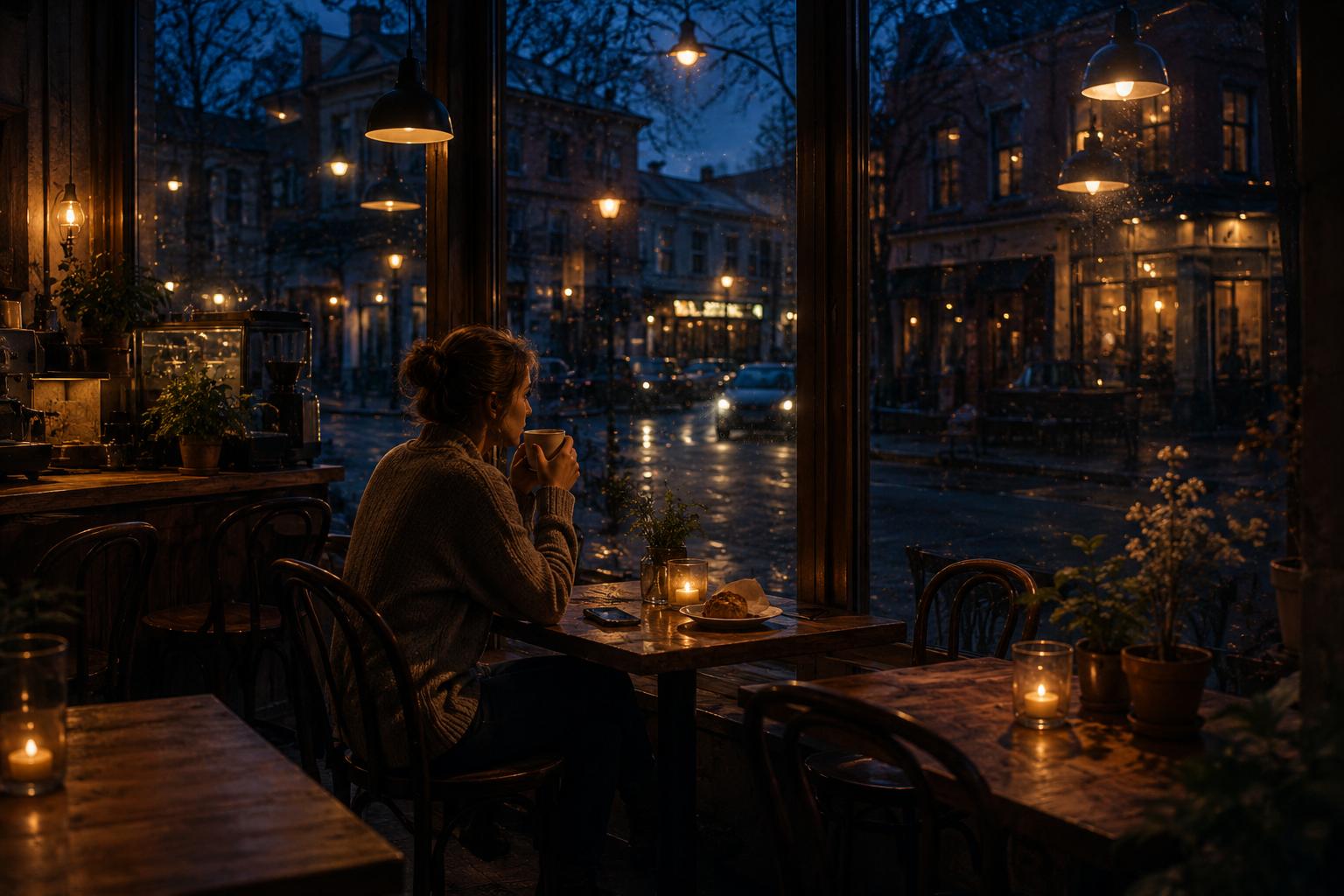 Reflective ending scene for places at different times Curio Triptych
