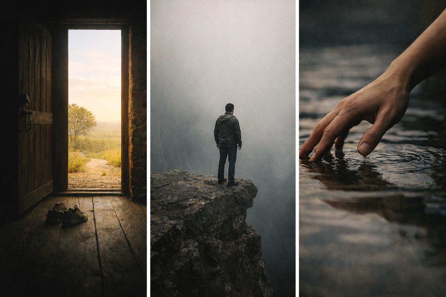 Curio Triptych for Why does trying something new feel both exciting and uncomfortable?